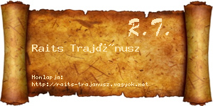 Raits Trajánusz névjegykártya